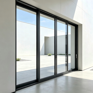Deioux Modern Design Aluminum Alloy Sliding Entrance Door with Hurricane Resistant Glass for Balcony Custom Size - Product Image 1