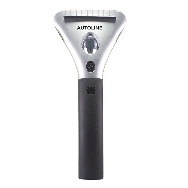 DC12V Car Heated Electric Ice Scraper with Retractable Handle for Removing Windshield Snow
