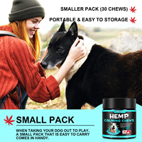 Friandises calmantes pour chiens Oimmal Hemp, friandises calmantes naturelles pour chiens, friandises au chanvre pour chiens, nourriture pour chiens, soulagement de l'anxiété, friandises calmantes
