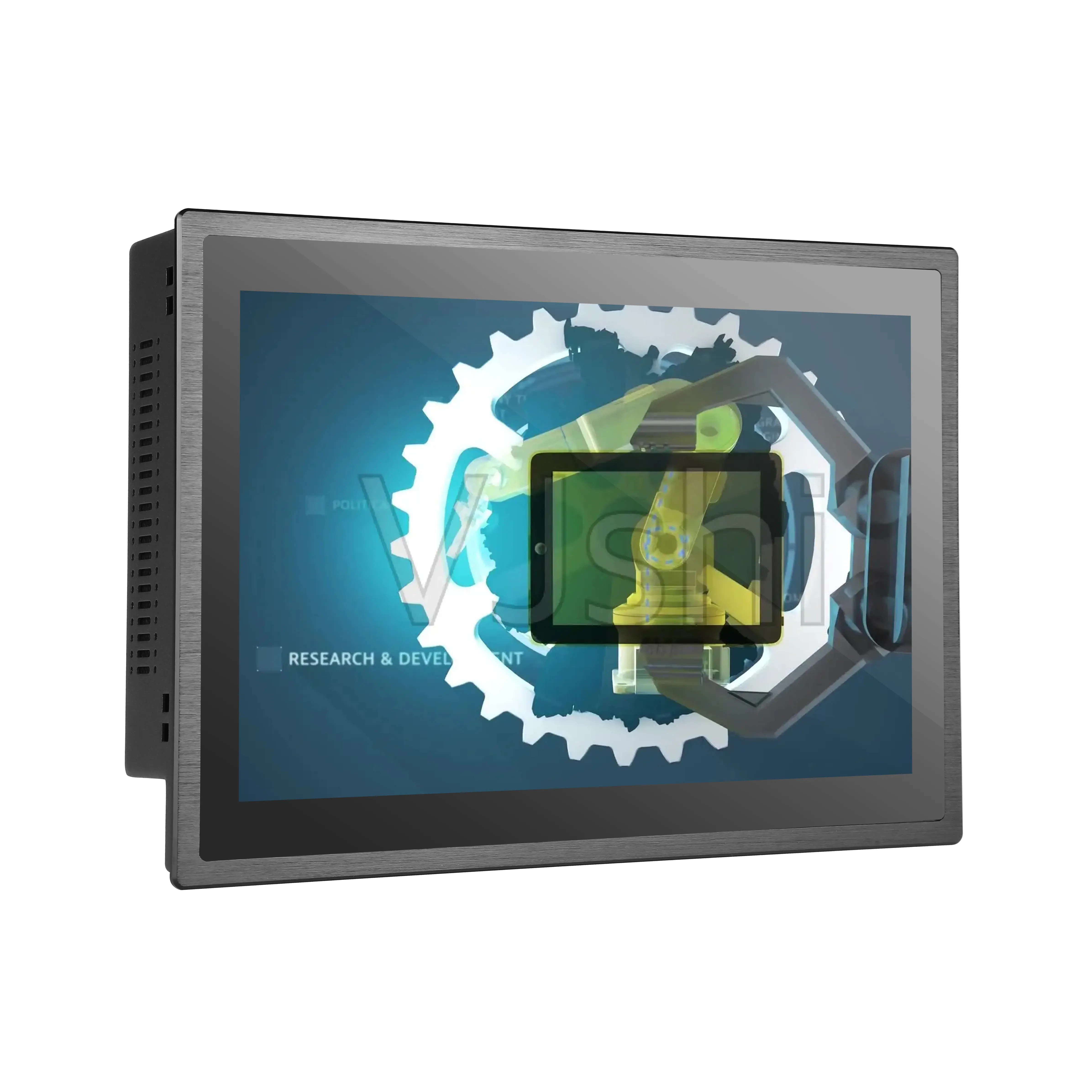 7" inch fanless embedded CNC front panel pc window Linux industrial touch all in one touch computer pc