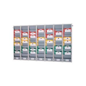 Pizarra blanca Eichner H1282xW1700xD78 mm 5 filas incl. Perfil pared - Product Image 1