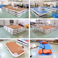 Dock flottant gonflable, piste flottante gonflable, coussin gonflable pour jeux aquatiques, île flottante pour jeux aquatiques