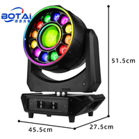 BOTAI 800W Smart Magic Eye Beam CMY/RGBW Système hybride Refroidissement silencieux 50,000h Durée de vie LED mobile/Cob DMX IP20-for les événements mondiaux