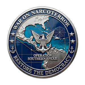 Moneda Conmemorativa Southern Spear, Artesanía Metálica, Decoración con Mapa del Caribe, Águila y Ancla, Regalo de <span class=keywords><strong>Democracia</strong></span> - Product Image 3