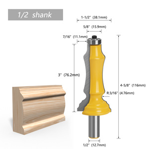 Fraise à bois Lavie 80 mm 4 dents en carbure de tungstène pour la découpe de plinthes et de rampes - Product Image 3