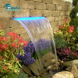 Cascadas de Pared para Piscina de Jardín de Acero Inoxidable Water Faery, Decoración de Agua Moderna para Exteriores con Cambio de Color LED, Grosor de 1.5 mm - Product Image 6