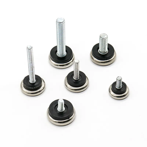 Filetage de tige nickelé personnalisé <span class=keywords><strong>1</strong></span>/4 "-20*<span class=keywords><strong>1</strong></span>" <span class=keywords><strong>pieds</strong></span> de nivellement de machines lourdes d'armoire niveleur à Base en métal - Product Image 3