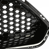 Grille supérieure avant pour Ford Mustang GT EcoBoost 2018-2019, grille de radiateur en maille ABS noire avec support d'emblème