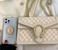Sac à bandoulière classique à rabat pour femme de marque de créateur - Sac à chaîne rétro tendance à porter en bandoulière ou à l'épaule.1002
