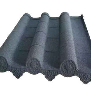 Yeni T tipi genişletilmiş renk taş karo 12 standart renk taş metal yapı çini malzemesi renkli taş kaplı çelik çatı kiremidi