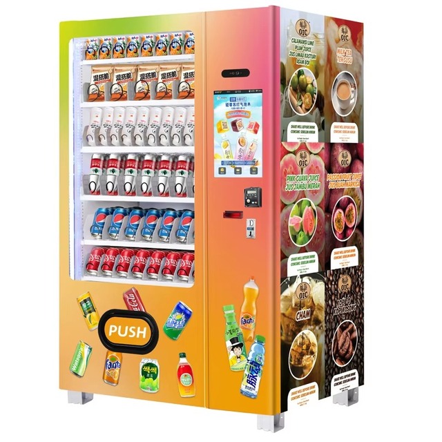 Gym Compact Snack Drink Vending Machine Small Footprint Self Selling Kiosk Cloud-Based Management Air-Cooled Refrigeration