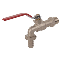 Robinet à bille en laiton AVONFLOW DN15 1/2" au design moderne, anti-corrosion, finition nickelée