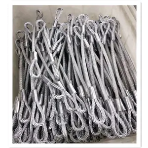 C-Pin Metal Thimble and steel wire rope Galvanized Steel Wire Rope Toughened Cable End with Eyebolt Metal Terminals