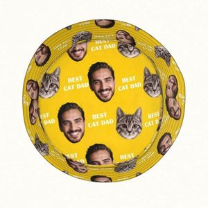 Chapeau Bob Personnalisé avec Photo et Visage Amusant, Motif Chat à Large Bord, Respirant, Toutes Saisons, Cadeau d'Extérieur, Motif Dessin Animé - Product Image 6