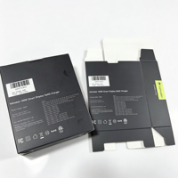 Boîte d'emballage en carton pliable et recyclable pour électronique personnalisée avec gaufrage et impression de logo sur mesure pour adaptateur de chargeur – Vente en gros