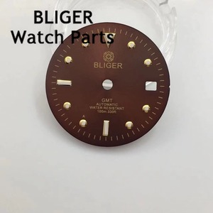 Cadran de montre BLIGER 29mm marron compatible avec les mouvements NH35 ETA 2824 2836 <span class=keywords><strong>Miyota</strong></span> 8215 <span class=keywords><strong>821A</strong></span> Mingzhu DG2813 3804 - Product Image 2