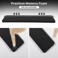 Tapis de souris de jeu, clavier, tapis de souris en mousse à mémoire de forme violette, PORON, antidérapant, repose-poignet ergonomique, coussin de soutien de dessin animé pour le bureau