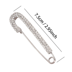 Graziose spille in strass per regolare la vita dei pantaloni, spille di sicurezza in smalto per cardigan, sciarpe e scialli da donna, fibbia per sciarpa, gioielli di lusso coreani - Product Image 4