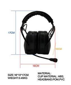 Chuyên nghiệp nặng ABS Vật liệu Walkie-Talkie earmuffs được xây dựng trong hai chiều đài phát thanh bảo vệ thính giác tai nghe - Product Image 4