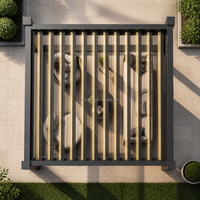 Pergola à lames orientables motorisée en aluminium, toit bioclimatique, imperméable, revêtement poudré, système d'ombrage extérieur, lames réglables, jardin