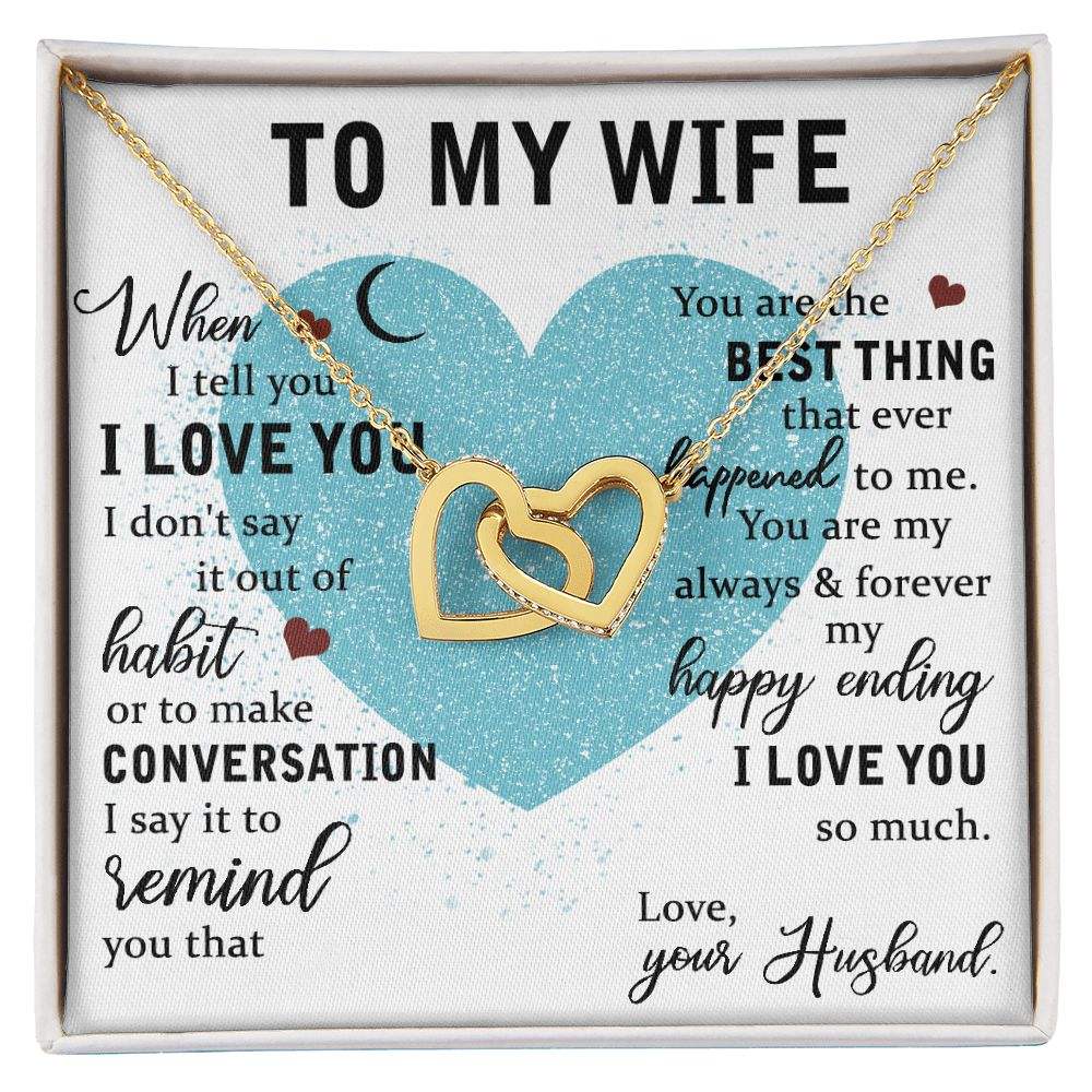 Gold Necklace + Card Gift Box