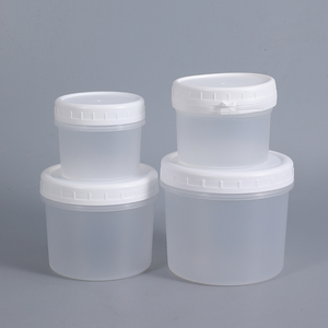 160ml 200ml 400ml 600ml Translucent Clear Food Grade Cookie Storage Round Plastic Jar with Inner Lid