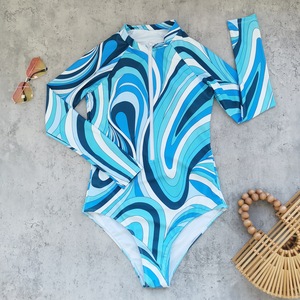 <span class=keywords><strong>Maillot</strong></span> <span class=keywords><strong>de</strong></span> <span class=keywords><strong>bain</strong></span> une pièce rétro imprimé avec jupe <span class=keywords><strong>de</strong></span> plage <span class=keywords><strong>taille</strong></span> <span class=keywords><strong>haute</strong></span>, à manches longues et fermeture éclair, personnalisé et tendance pour <span class=keywords><strong>femme</strong></span>, collection TW 2026 - Product Image 5