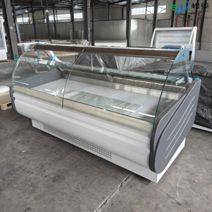 Frigorifero Espositore Grande per Supermercati e Gastronomie, Vetrina Refrigerata per Macellerie con Porta in Vetro - Product Image 5