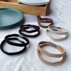 Coleteros trenzados de colores mixtos, tejidos con hilo, para uso diario, accesorio para el cabello - Product Image 2
