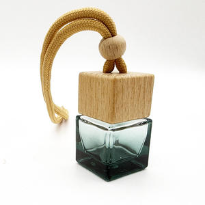 Bouteille diffuseur d'huile essentielle pour voiture, parfum d'ambiance, bouteille en verre noir transparent classique avec bouchon en bois noir de 8 ml - Product Image 4