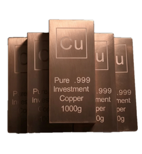 1KG 999 Pure <b>Copper</b> Bullion Bar High Purity Custom <b>Copper</b> Bar for Welding Shape <b>Copper</b> Bullion - Product Image 1