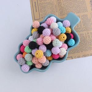 Vente en gros de perles au crochet 16/20mm perle en bois pour collier sac OPP bijoux en bois kit en bois pour bracelets ou colliers faits à la main GIC - Product Image 5