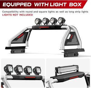 โรลบาร์สแตนเลสอเนกประสงค์สำหรับรถกระบะ 4x4 แบบ Heavy Duty ป้องกันสนิม อุปกรณ์ตกแต่งภายนอกรถยนต์สำหรับออฟโรด - Product Image 5