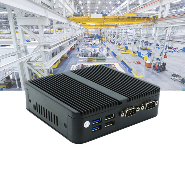 YCT Quad Core J4125 Dual LAN Dual COM Fanless Ubuntu Linux RS232 IoT Industrial Computer Industrial Pc