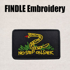 SNEK 무료 윌 슬로건 방울뱀 <span class=keywords><strong>Gadsden</strong></span> 깃발 자수 배지 후크 앤 루프 SNEK 패치에 단계 없음 - Product Image 6