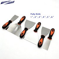Racloir industriel robuste de 4 pouces pour le bricolage, lame en acier à haute teneur en carbone, poignée ergonomique en plastique bicolore, préparation des murs, peinture