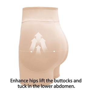 Novedad: Pantalones de control de cintura alta para mujer, efecto adelgazante de abdomen, bragas levanta glúteos sin costuras con almohadillas de látex, sensación de segunda piel, tipo bóxer. - Product Image 2