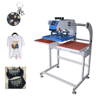 Presse à chaud pneumatique neuve 2 postes pour sublimation, encre UV/solvant, imprimante DTF à plat - Impression de t-shirts, garantie 1 an