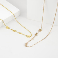 Breloques tendance en acier inoxydable avec initiales A-Z et double boucle pour la création de colliers et bracelets DIY, fabrication de bijoux permanents