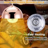 Lampe chauffante électrique Liyunda haut de gamme pour usage commercial, en acier inoxydable rose doré, avec support simple, 50-70°C