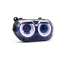 Conjunto de Faros Delanteros KEBEL RGB para Dodge Challenger 2015-, Luces LED Secuenciales DRL, Par de Lámparas Delanteras de Repuesto
