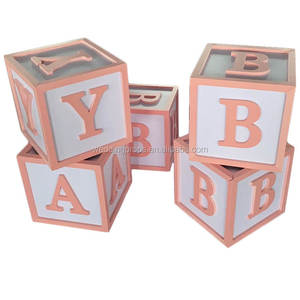 4 adet şeffaf balon kutusu bebek balon akrilik mektup blok bebek duş parti için - Product Image 6