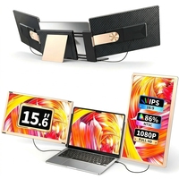 Station de travail multi-écrans externe personnalisée S6 15,6 pouces Full HD 1080P IPS Type-C, compatible avec Mac et Windows, fournie par l'usine