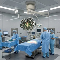 Lampe chirurgicale LED6 sans ombre à température de couleur réglable, montée au plafond, instrument chirurgical vétérinaire pour hôpital vétérinaire