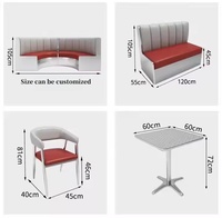 Tavoli e Sedie Durevoli in Acciaio Inossidabile per Ristoranti, Set per Ristoranti, Arredamento per Bar, Caffetterie e Ristoranti, Sedute per Booth