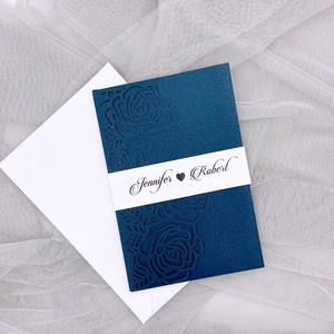 Tarjeta de Invitación Personalizada con Flores Recortadas en Papel 3D Ecológico, Diseño Hueco, para el Día de la Madre - Product Image 4