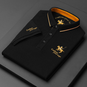 Polo Ricamata da <span class=keywords><strong>Uomo</strong></span> a Maniche Corte, Tinta Unita, Casual, <span class=keywords><strong>Slim</strong></span>-<span class=keywords><strong>Fit</strong></span>, Vendita all'Ingrosso - Product Image 2