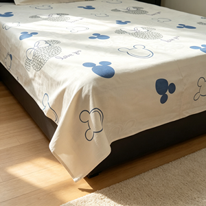 Ensemble de literie imprimé Mickey <span class=keywords><strong>Minnie</strong></span> mignon, doux, 4 pièces, avec motif de dessin animé bleu pour la chambre des enfants, draps en microfibre - Product Image 4