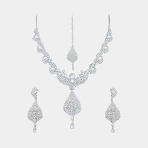 Collar de diamantes de lujo para mujer, elegante joyería chapada en oro con piedras brillantes para boda, fiesta, compromiso - Product Image 3