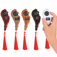Compteur électronique de Tasbih musulman en gros d'usine, compteur numérique avec boussole, chapelet de perles Tasbeeh couleur bois